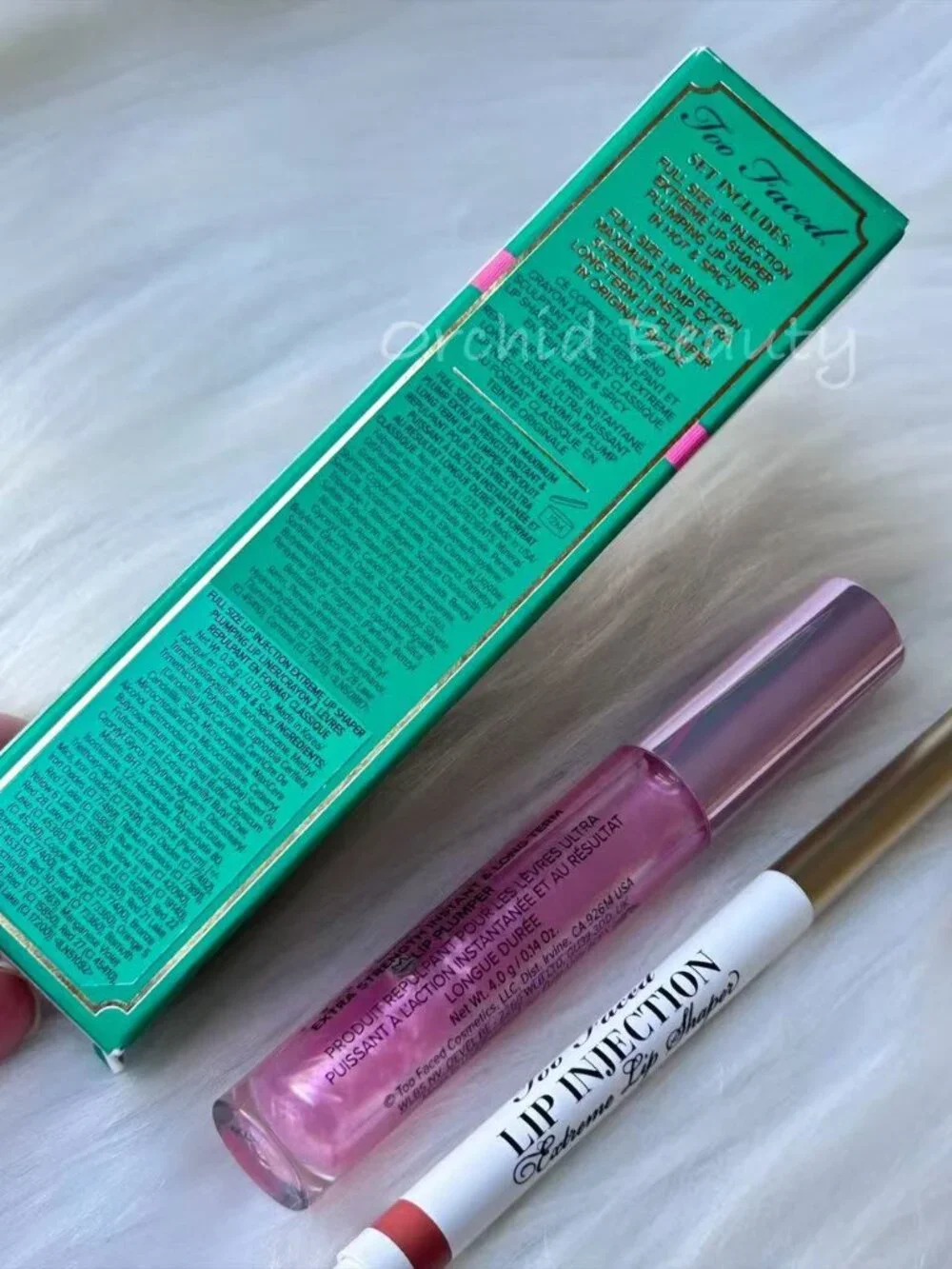 New In Box Too Faced 2-Pc Lip Injection Liner & Plumping Gloss Set~Full Size Set